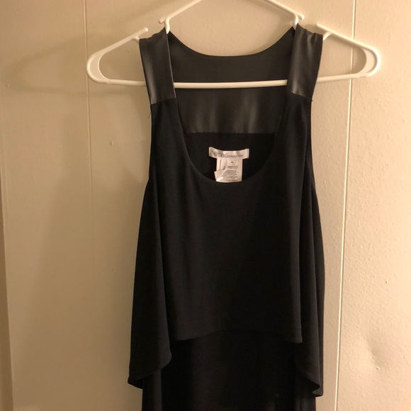 BCBGeneration Dresses & Skirts - BCBGeneration long black dress with leather detail